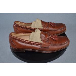Allen Edmonds Maxfield Loafer Shoes Mens 13 B Brown‎ Leather Woven Braided